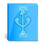 HDD USB Blue Icon 96x96 png